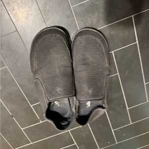 OluKai Men's Black Slip-On Loafers